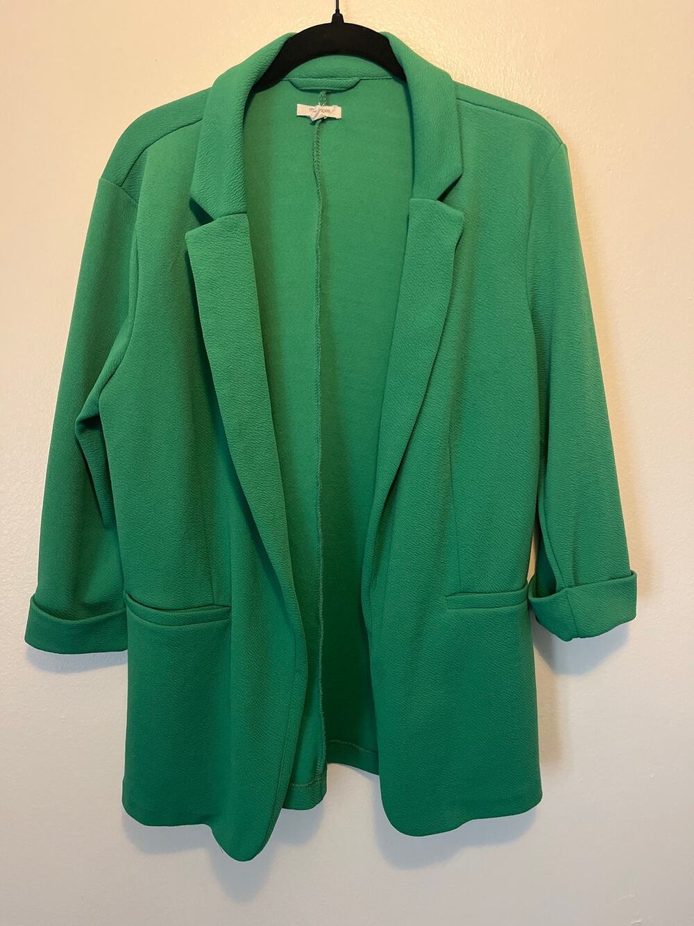 EUC Maurices Versa Open Front Blazer Green Large